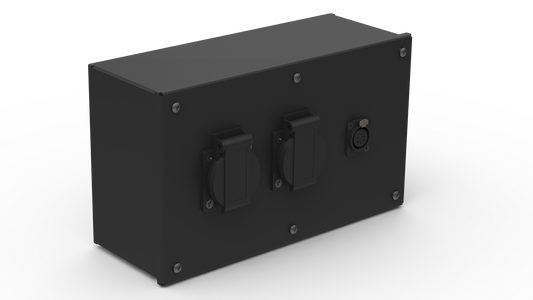 Junction box 2 Schuko 5PIN DMX Out